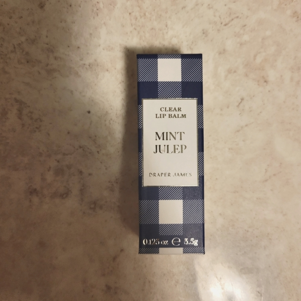 Draper James lipbalm in Mint Julep